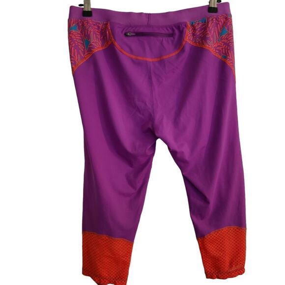 Merrell Capri Patterned Pull-On Leggings Back Zip Pocket Size XL - Picture 2 of 8